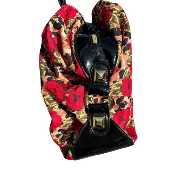 Betsey Johnson Weekender Satchel Duffle Zip Handbag Misty Roses HTF Print - Picture 4 of 9